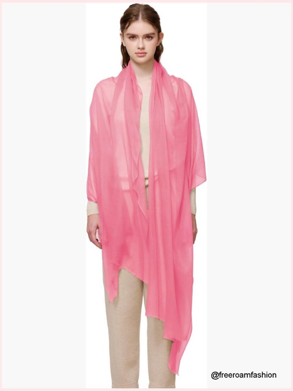 Extra Large 100% Cashmere Pashmina Shawl Wrap - Lightweight Sheer Scarf for All